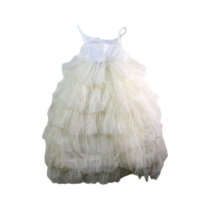 A Ivory Sleeveless Dresses from Pottery Barn in size 3T for girl. (Back View)