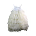 A Ivory Sleeveless Dresses from Pottery Barn in size 3T for girl. (Back View)