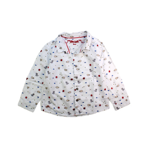 A White Long Sleeve Shirts from Chateau de Sable in size 3T for neutral. (Front View)