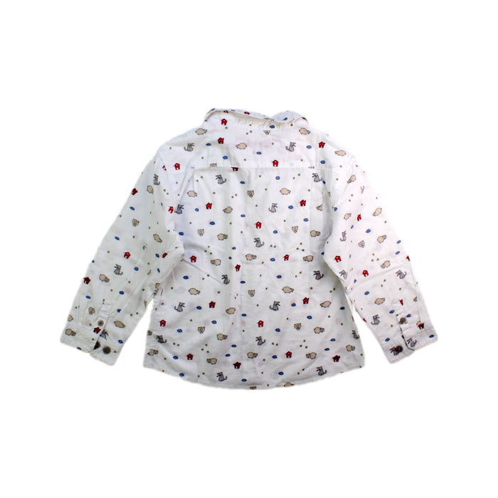 A White Long Sleeve Shirts from Chateau de Sable in size 3T for neutral. (Back View)
