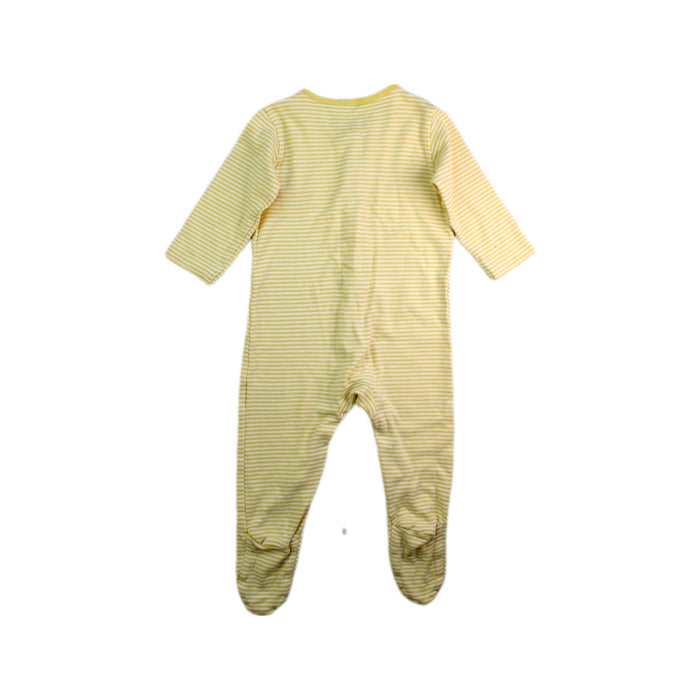 A Yellow Onesies from Mothercare in size 6-12M for neutral. (Back View)