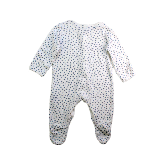 A White Onesies from Mothercare in size 3-6M for neutral. (Back View)