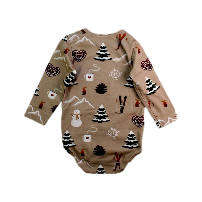 A Beige Long Sleeve Bodysuits from Hebe in size 6-12M for neutral. (Back View)