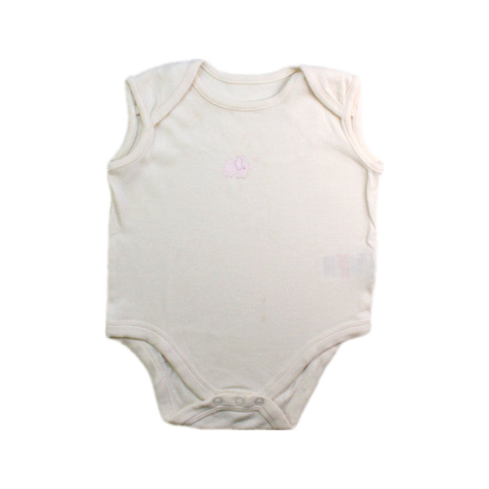 A Ivory Sleeveless Bodysuits from Mothercare in size 6-12M for girl. (Front View)