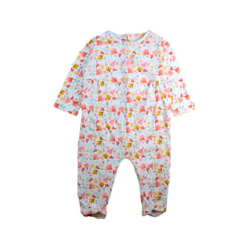 A Pink Long Sleeve Rompers from La Compagnie des Petits in size 6-12M for girl. (Front View)