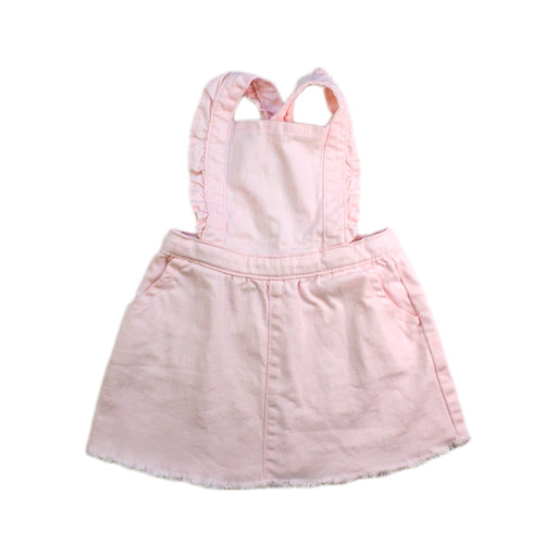 A Pink Overall Dresses from Seed in size 12-18M for girl. (Front View)