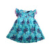 A Blue Sleeveless Dresses from La Compagnie des Petits in size 6-12M for girl. (Front View)