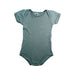 A Green Short Sleeve Bodysuits from Petit Bateau in size 12-18M for girl. (Front View)