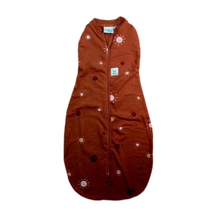 A Brown Sleepsacs from ErgoPouch in size 0-3M for neutral. (Front View)
