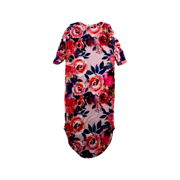 A Pink Long Sleeve Dresses from Posh Peanut in size 0-3M for girl. (Back View)