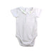 A White Short Sleeve Bodysuits from Jacadi in size 0-3M for girl. (Front View)