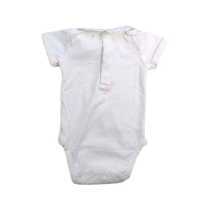 A White Short Sleeve Bodysuits from Jacadi in size 0-3M for girl. (Back View)