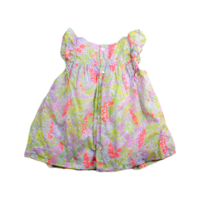 A Pink Sleeveless Dresses from Jacadi in size 0-3M for girl. (Back View)