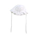 A White Sun Hats from Jacadi in size 3-6M for girl. (Front View)
