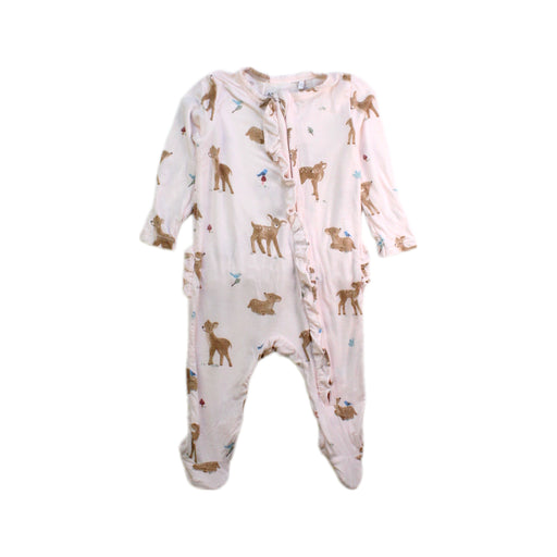 A White Onesies from Angel Dear in size 0-3M for girl. (Front View)