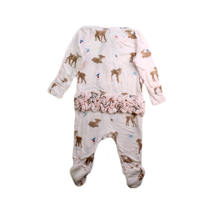 A White Onesies from Angel Dear in size 0-3M for girl. (Back View)