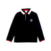 A Black Long Sleeve Polos from Jacadi in size 8Y for boy. (Front View)