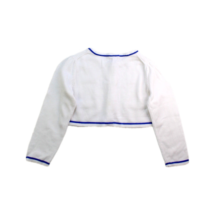A White Cardigans from Janie & Jack in size 3T for girl. (Back View)
