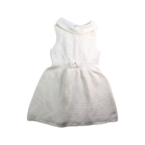 A White Sleeveless Dresses from Janie & Jack in size 3T for girl. (Front View)