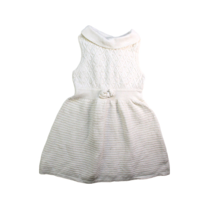 A White Sleeveless Dresses from Janie & Jack in size 3T for girl. (Front View)