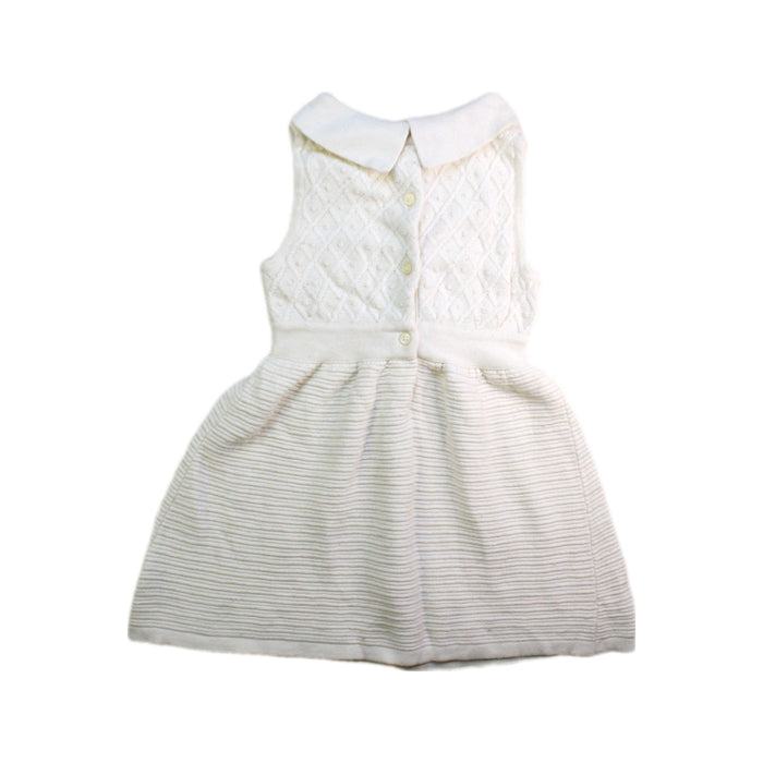 A White Sleeveless Dresses from Janie & Jack in size 3T for girl. (Back View)