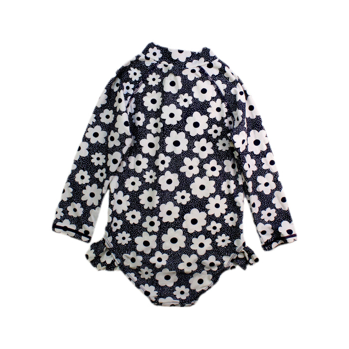 A Black Swimsuits from Seed in size 3T for girl. (Back View)
