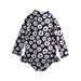A Black Swimsuits from Seed in size 3T for girl. (Back View)