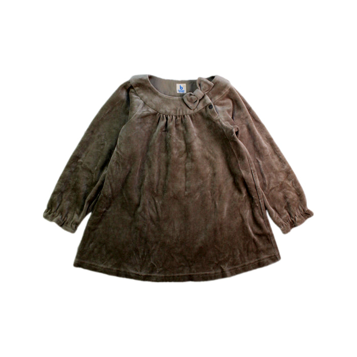 A Taupe Long Sleeve Dresses from BEAMS in size 2T for girl. (Front View)
