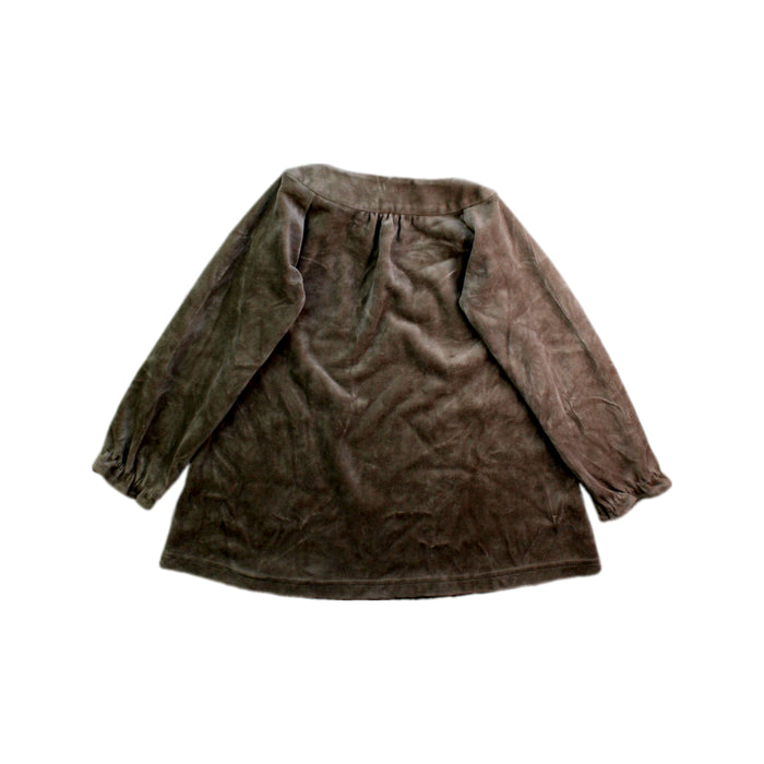 A Taupe Long Sleeve Dresses from BEAMS in size 2T for girl. (Back View)
