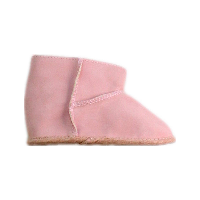 A Pink Booties from Seed in size 18-24M for girl. (Front View)