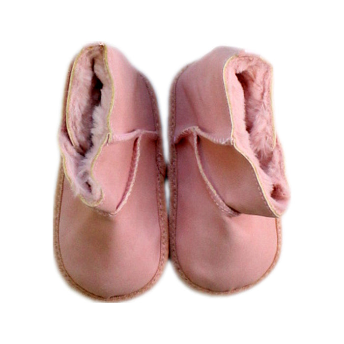 A Pink Booties from Seed in size 18-24M for girl. (Back View)