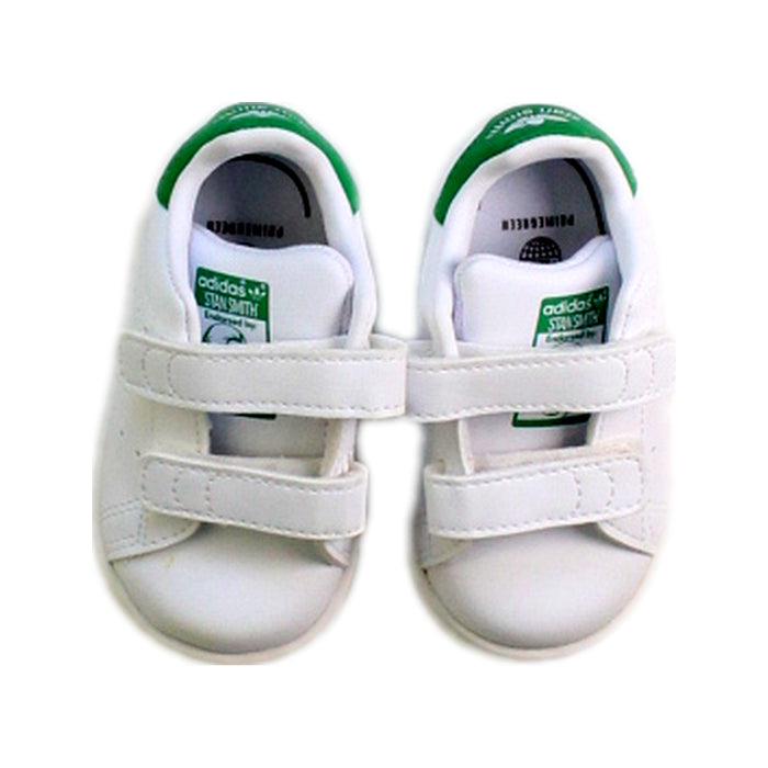 A White Sneakers from Adidas in size 12-18M for neutral. (Back View)