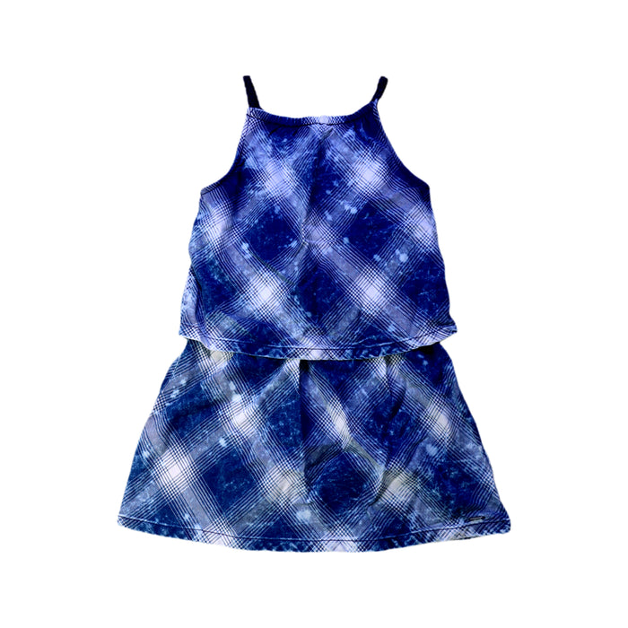 A Blue Sleeveless Dresses from Tommy Hilfiger in size 5T for girl. (Front View)