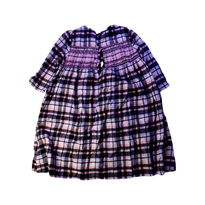 A Pink Long Sleeve Dresses from Velveteen in size 6T for girl. (Back View)