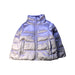 A Silver Puffer/Quilted Jackets from Bomboogie in size 6T for girl. (Front View)
