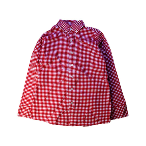 A Red Long Sleeve Shirts from Lands' End in size 8Y for boy. (Front View)