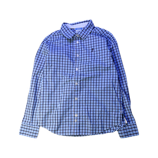 A Blue Long Sleeve Shirts from Jacadi in size 8Y for boy. (Front View)