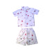 A White Shorts Sets from The Little White Company in size 7Y for boy. (Front View)