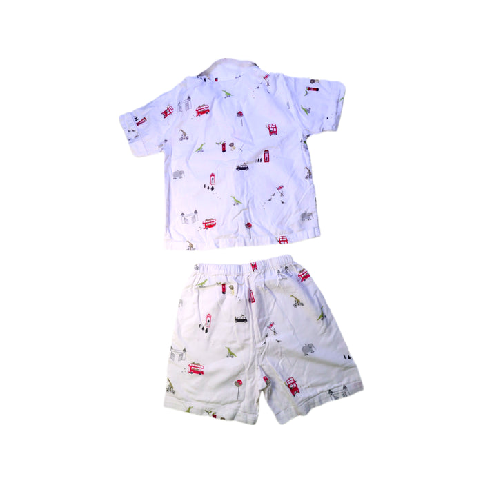 A White Shorts Sets from The Little White Company in size 7Y for boy. (Back View)