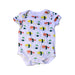 A White Short Sleeve Bodysuits from The Wee Bean in size 3-6M for girl. (Front View)
