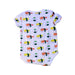 A White Short Sleeve Bodysuits from The Wee Bean in size 3-6M for girl. (Back View)
