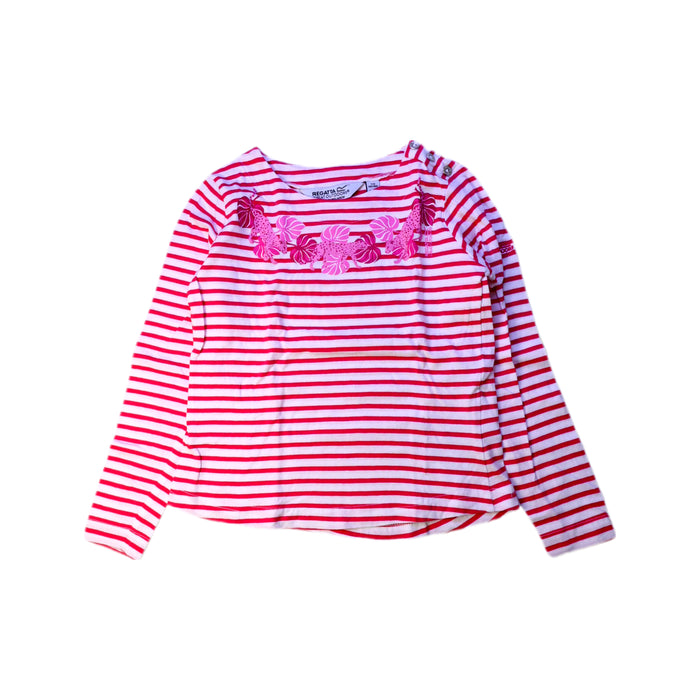 A Red Long Sleeve Tops from Regatta in size 7Y for girl. (Front View)