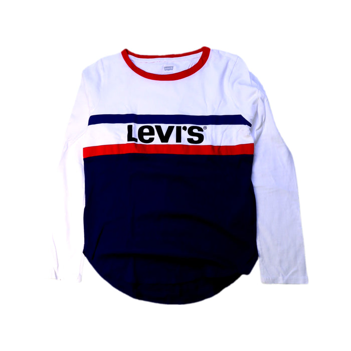 A White Long Sleeve T Shirts from Levi's in size 8Y for boy. (Front View)