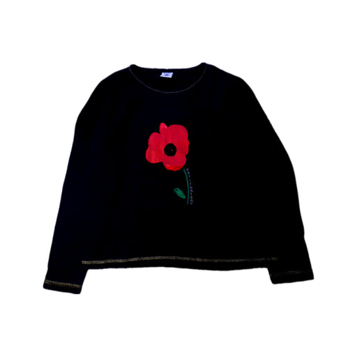A Black Long Sleeve T Shirts from Petit Bateau in size 8Y for girl. (Front View)