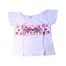 A White Short Sleeve Tops from La Compagnie des Petits in size 6T for girl. (Front View)