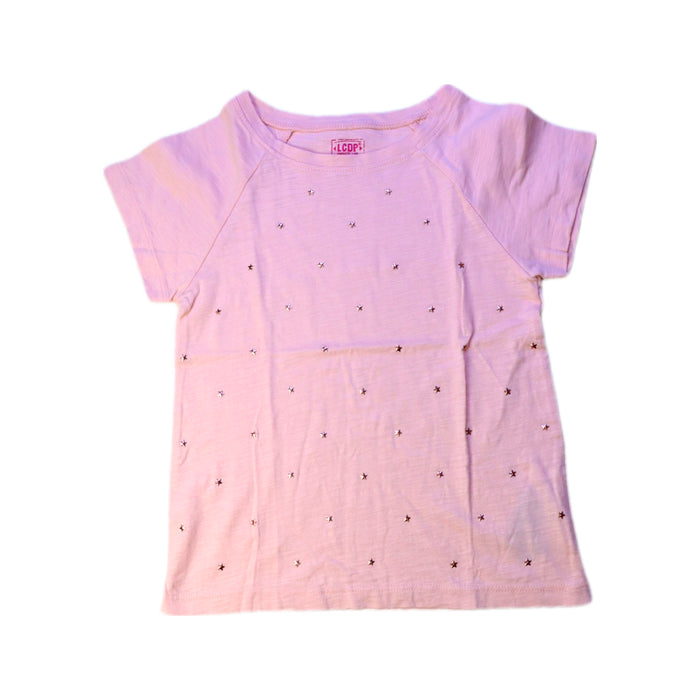 A Pink Short Sleeve Tops from La Compagnie des Petits in size 6T for girl. (Front View)