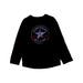 A Black Long Sleeve T Shirts from Converse in size 6T for girl. (Front View)