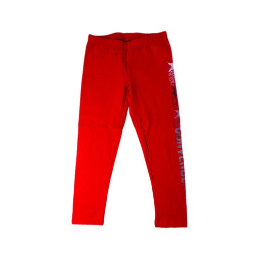 A Red Leggings from Converse in size 6T for girl. (Front View)