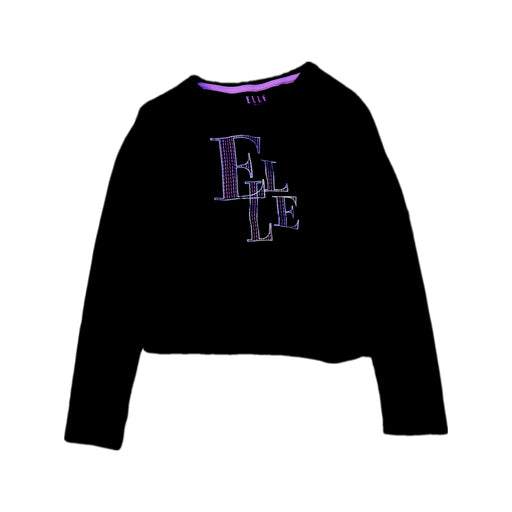 A Black Long Sleeve Tops from ELLE in size 7Y for girl. (Front View)