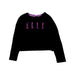 A Black Long Sleeve Tops from ELLE in size 7Y for girl. (Front View)